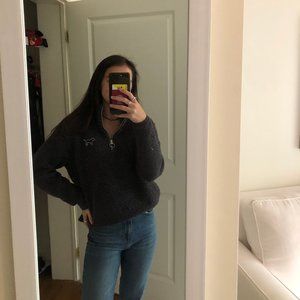 PINK navy blue sherpa